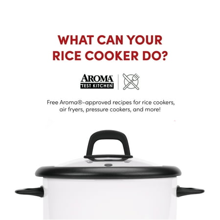 AROMA® 6-Cup (Cooked) / 1.5Qt. Rice & Grain Cooker, White, New, ARC-743G