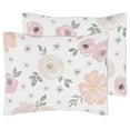 thumbnail image 5 of Sweet Jojo Designs Watercolor Floral Pink Grey and White Full/Queen Bed Comforter 3 Piece Bedding Set - 3 Piece, 5 of 6
