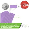 thumbnail image 6 of Labels Printable Sticker Paper Sheets for Printers in Purple, Small Printing Labels 1 inch x 0.375 inch for Laser Printers with Template Included, 7 Full Sheets - 1078 Pack, 6 of 6