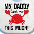 thumbnail image 4 of Inktastic Daddy Loves Me Childs Crab Boys or Girls Baby Bib, 4 of 4