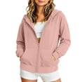 thumbnail image 2 of HAOTAGS Girls Zip Up Hoodie (2-13) Warm Cotton Long Sleeve Hooded Sweatshirt with Pocket Pink Size 5T, 2 of 7