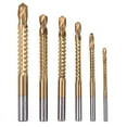 thumbnail image 1 of Juego de de de Titanio de 6 Piezas, PerforacióN de Orificio de Broca Dentada HSS, Kit de de para Metales de Carpintero de 3-8 Mm, 1 of 6
