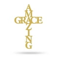 thumbnail image 2 of Amazing Grace Wall Art Cross - Inspirational Steel Décor for Home or Garden (24"/B), 2 of 7