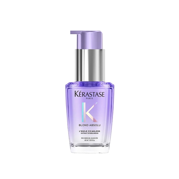 KÉRASTASE Huile Cicagloss Blond Absolu Travel Size | Aceite de reparación profunda para cabello rubio y dañado | Hidrata, nutre y repara la fibra capilar| | Con &A