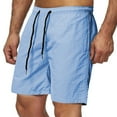 thumbnail image 3 of Gubotare Casual Shorts for Men Men's Classic-Fit Cargo Short Casual Summer Shorts in Big & Tall (Light Blue,XL), 3 of 5