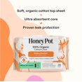 thumbnail image 4 of Protectores diarios The Honey Pot de algodón orgánico sin hierbas, 30 unidades, 4 of 9