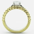 thumbnail image 3 of Two-Tone IP Gold (Ion Plating) Stainless Steel Ring with AAA Grade CZ in Clear for Women Style TK1093, 3 of 4