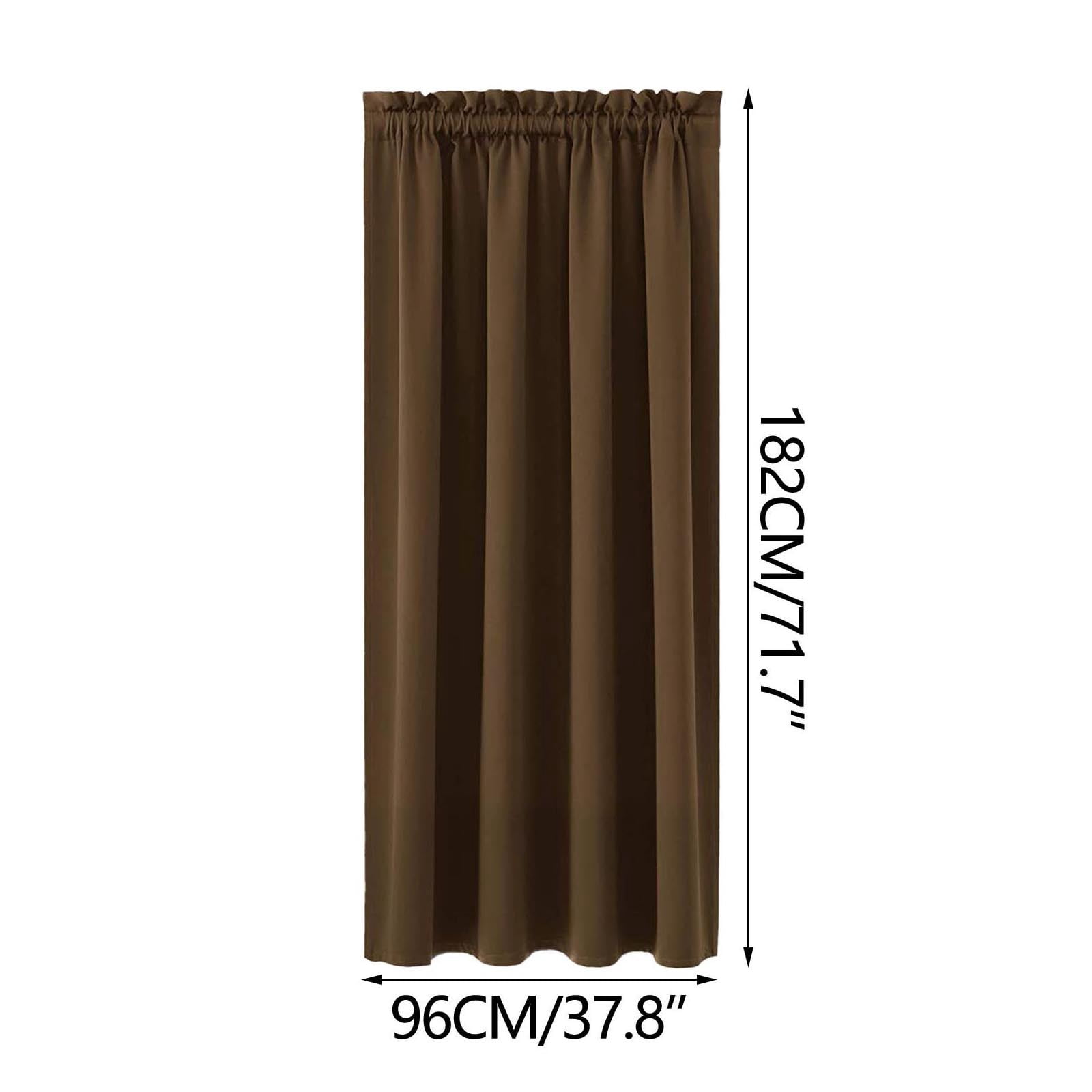 Blackout Curtains Panels Pair 72 Inch Length, Light Filtering Window Curtain Drapes Treatment Insulated Room Darkening for Kitchen, Bedroom/Children Room, Dual Rod Pocket, Pack of 2