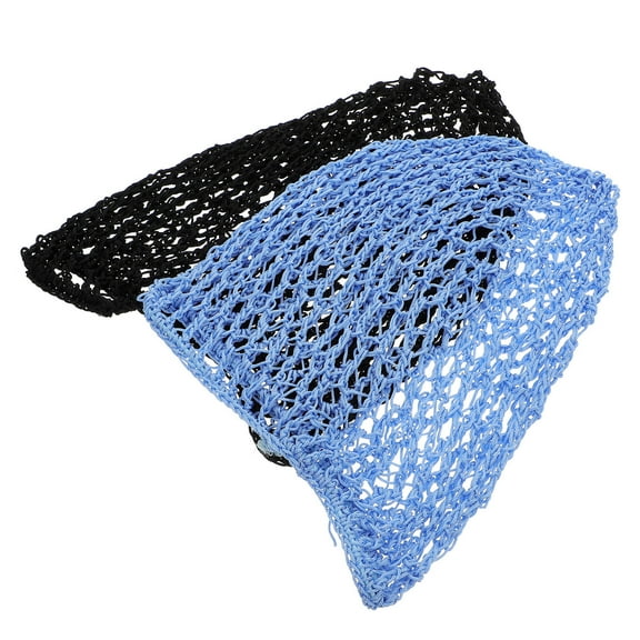 LEORX Sleeping Hair Net for Women with Curly Hair Light Blue 2Pcs