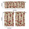 thumbnail image 6 of Kitchen Curtains and Valance Set 36 Inch Tier Pioneer Colorful Floral 3 Pieces Set Dining Room Small Curtain Drapes Cafe Curtains Valance for Home Decor Rod Pocket, 6 of 6