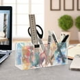 thumbnail image 4 of Deers with Colorful Pencil Pen Cosmetic Holder Cup Makeup Brush Holder Desk Accessories Holder Acrylic Organizer for Office School Home, 4 of 7