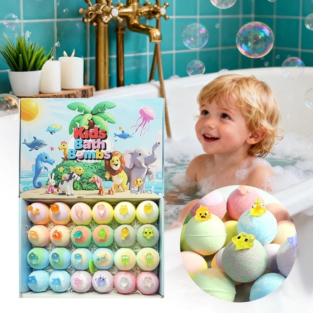 Klonfd Animal Surprise Glow In The Dark Bath Fizzy Color Changing Spa For Kids Bath