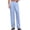 Light Blue_008, variant on Domuza Pants for Men Mens Casual Drawstring Elastic Waist Linen Summer Beach Straight Legs Beach Trousers Black L