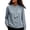 Blue, variant on Blouses for Women Button Long Sleeve Puff Cuff Chiffon Work Shirt, Sizes S-2XL