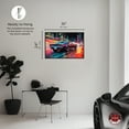 thumbnail image 5 of Classic Night Drive Car Canvas Wall Art by Notoriart, Black Floater Frame, 37" x 25", 5 of 7