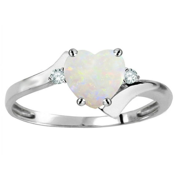 Original Star K� Heart Shape 6mm Genuine Opal bypass Ring