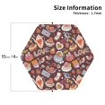 thumbnail image 2 of KLL Drink Coasters Set Hexagon of 4,PU Leather Absorbent Coasters Set Decorative Coffee Cup Coasters Housewarming Gift for Home Decor-Love Heart, 2 of 5