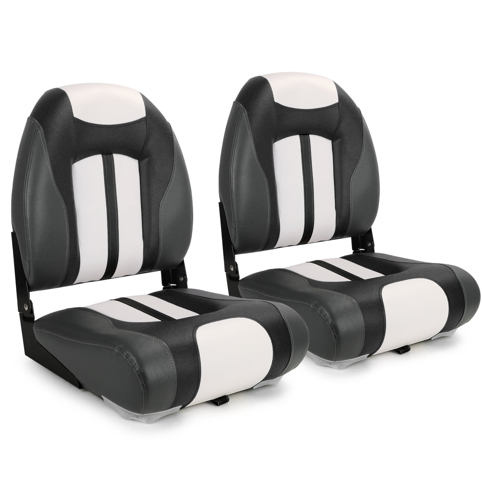 NORTHCAPTAIN S1 Deluxe High Back Folding Boat Seat,White/Black 