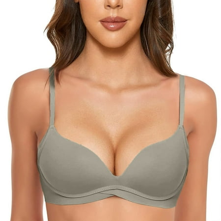 Blphud Bra Push Up Womens Bras No Underwire Push up Women Bra with Push Up Padded Bralette Bra withoutUnderwire Seamless Comfortable Soft Cup Bra Green L