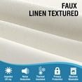 100 Blackout Linen Curtains for Bedroom Light Blocking Drapes with