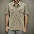 thumbnail image 2 of NAFUU Men's Short Sleeve Button Down Shirts Utility Cargo Work Shirt Regular Fit Casual Classic Shirt Tops With Pockets, 2 of 4
