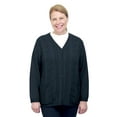 thumbnail image 1 of Silverts Women Cardigan Open Back Knit Sweater, M, Black, 1 of 2