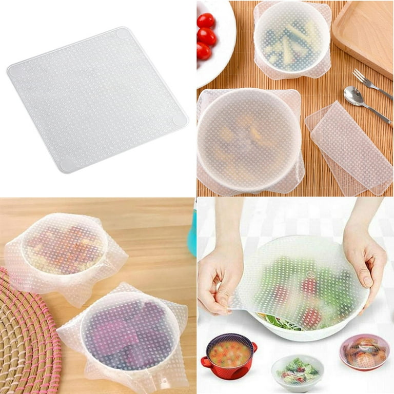 Multifunctional Silicone Food Wrap Clear Reusable Silicone Wraps Seal Cover  Stretch Fresh Keeping Kitchen Tools Cooking