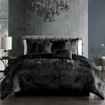 thumbnail image 4 of Turin 7 Piece Comforter Set Black King Riverbrook Home Turin Crinkled Velvet Comforter Collection Machine Wash, Spot Clean Black King Adult, Teen &, 4 of 5