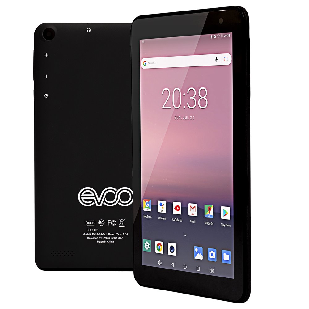 EVOO EVA8171 Android Tablet 7", Android 8.1 Go Edition, Quad Core