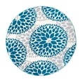 thumbnail image 2 of World Rug Gallery Modern Floral Circles Blue 6'6" Round Rug, 2 of 7