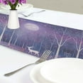 thumbnail image 4 of Yayeee Table Runner 90 inches Long Home Kitchen Dinning Party Decoration, Purple Forest, 4 of 7