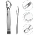 thumbnail image 4 of 4PCS Stainless Steel Snails Tongs and Fork Escargot Snail Tongs and Fork Set for Home and Restaurant Use for Serving Snails and Other Seafood, 4 of 4