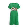 thumbnail image 5 of Pyjamas d'Été pour Femmes Chemises de Nuit à Manches Courtes Robe de Nuit Douce Robe de Nuit Classique Vêtements de Nuit à Manches Courtes Robe de Nuit Imprimée Verte m, 5 of 5