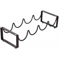 thumbnail image 1 of maskred Flat Iron Grape Wine Rack Vintage Style Home Red Wine Bottle Storage Shelf, 1 of 6