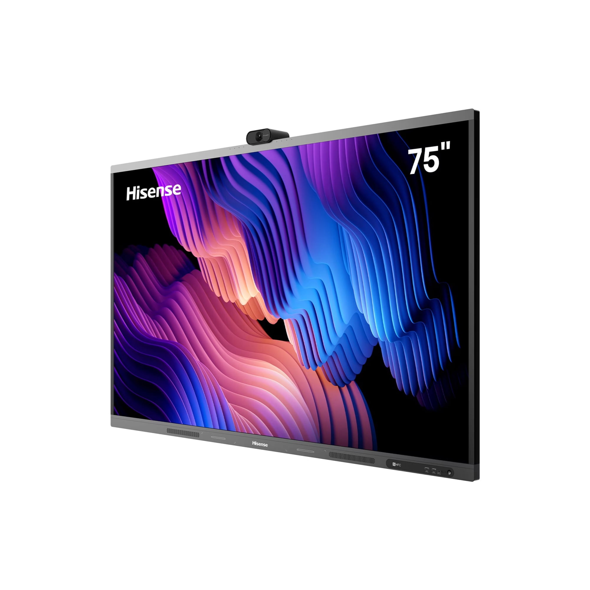 Hisense GoBoard Live pro 75WM6FE - 75" Diagonal Class WM6FE Series LED-backlit LCD display - interactive - with built-in interactive whiteboard, touchscreen (multi touch), 4K camera, microphone array - Android - 4K UHD (2160p) 3840 x 2160 - Direct LED - black & tarnish