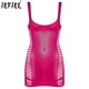 thumbnail image 2 of Vestido de malla calado para mujer, traje para club nocturno, Raves, baile en barra, minivestido con cuello en U, vestido ajustado sin mangas, vestidos sexis ajustados, 2 of 5