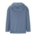 thumbnail image 6 of Baggy Hoodie with Pocket Womens Fall Winter Casual Soft Cotton Long Sleeve Hooded Sweatshirt Plain Pullover Tops (S, Light Blue), 6 of 6