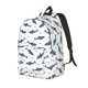 thumbnail image 1 of Balery Cute Shark Mochila Clásica Impresa Básica para Viaje, Mochila Escolar Resistente al Agua, Mochila de Lona con Correas Ajustables-Small, 1 of 5