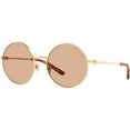 thumbnail image 2 of Ralph Lauren Womens Rl7072 Round Sunglasses Shiny Sanded Gold/Copper 55 Millimeters, 2 of 7