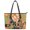 Abstract Floral Pattern, variant on POLERO Women's Saddle Bag Pumpkin Waterproof Handbag for Travel, Leather Lightweight Zipper Tote Bag