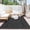 9*12ft-Black and gray, variant on Outdoor Plastic Straw Rug 8x10 Reversible Patio Rug Outdoor Rugs Waterproof Camping Rugs Portable Outside Floor Mat for RV Porch Balcony Patio Camping Picnic Beach Floral Beige
