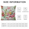 thumbnail image 5 of Nawypu Tropical Flowers Flamingo Pillowcase with Zipper Queen Size Microfiber Pillow Cover , Breathable and Ultra Soft for Sofa Bed, 5 of 5