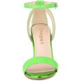 thumbnail image 2 of Sandalias Purpurina Allegra K Tacón de aguja Correa de tobillo para Mujer Verde 41, 2 of 6