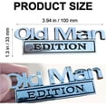 thumbnail image 4 of Old Man Edition Car Emblem, 2PC Old Man Edition Emblem, 3D Metal Emblem Fender Rear Tailgate Bumper Badge Nameplate Sticker Decal for Car Truck, 4 of 6