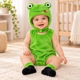thumbnail image 6 of REDARER Baby 3PCS Set Sleeveless Romper Hat and Socks Cute Character Outfit for Christmas Autumn Winter Photography,9-12 Months, 6 of 8