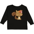 thumbnail image 3 of Inktastic Spring Animals, Cute Squirrel, Colorful Flowers Boys or Girls Long Sleeve Toddler T-Shirt, 3 of 5