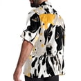 thumbnail image 3 of Spotted Dog Men's Hawaiian Button Down Short Sleeve Casual Printed Summer Beach Unisex Shirt, 3 of 6