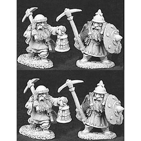 Reaper Miniatures Dwarven Miners 4P 06040 Dark Heaven Army Packs Unpainted Mini