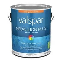 Valspar 24004 Clear Base Medallion Plus Interior Paint & Primer, Semi-Gloss, 1 Gallon