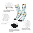 thumbnail image 3 of Uemuo Butterflies Printed Kids Boys Socks Seamless Crew Socks Crazy Funny Athletic Sport Socks for Children, 3 of 6